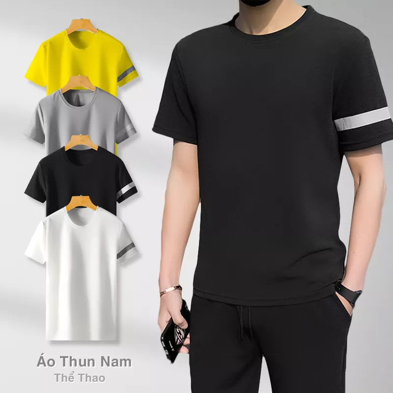 Áo thun nam FUNS mã TT40 Áo tay lỡ nam form rộng thể thao cộc tay đẹp hè thu tập gym thoáng mát