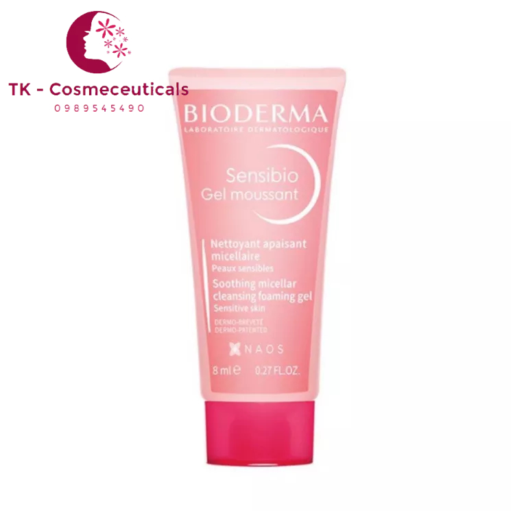 Gel Rửa Mặt Bioderma Sensibio Gel Moussant Cho Da Nhạy Cảm - 8ml