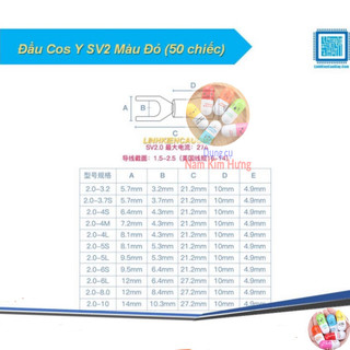 Đầu cos y sv2 màu đỏ