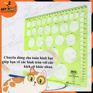 Thước 48 lỗ tròn winq c2004 cực phẩm thước vẽ kỹ thuật