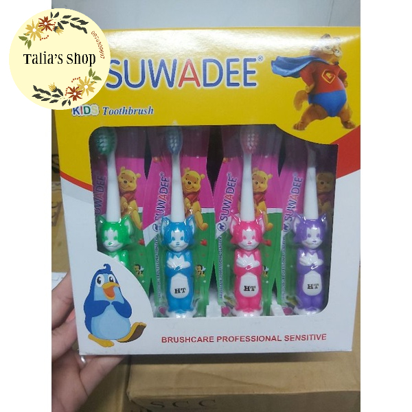 Hộp 24 bàn chải đánh răng Suwadee cho bé 3-10 tuổi