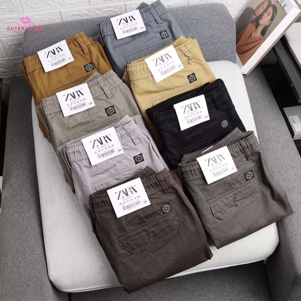 Quần Cargo Jogger Túi Hộp 6 Túi Lưng Thun Chất Kaki Dày Dặn Bền Màu Không Xù Lông