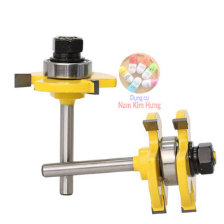 Bộ 2 mũi phay ghép ván gỗ 1/4"