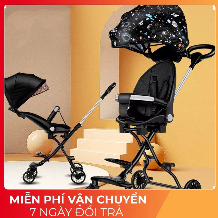 Xe đẩy gấp gọn - NGẢ SÂU 360 - em bé đi du lịch siêu gọn nhẹ M8,cao cấp BB