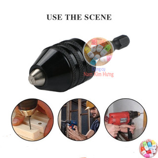 Đầu chuyển máy bắn vít thành đầu kẹp máy mũi khoan manh ranh lục giác 0.3 - 8mm