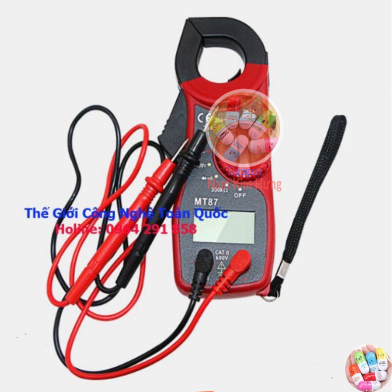 đồng hồ vạn năng kẹp dòng đo dòng điện - đồng hồ ampe kim tặng kèm pin HTP_MT87
