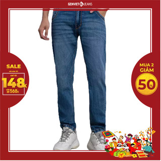 Quần Jeans Nam Ống Col Đứng Basic Đơn Giản GENVIET Cao Cấp T1108J2221