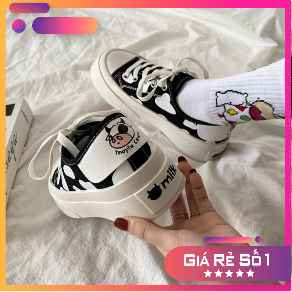 Giày Thể thao  hình bò sữa gót chân