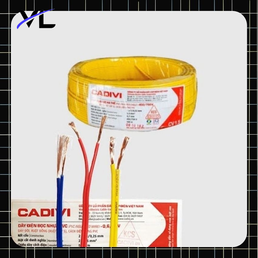 Dây điện đôi mềm Cadivi 2 x 0.5mm( 100M)