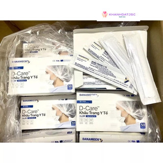 Khẩu trang y tế 3 lớp tiệt trùng Danameco D-Care ( màu xanh)