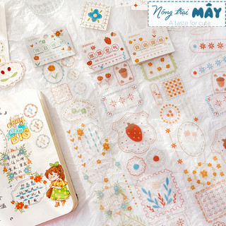 Sticker (hình dán) KHUNG VIỀN CÁCH ĐIỆU nông trại Mây trang trí sổ, album, nhật ký, lưu bút, góc học tập, bullet journal