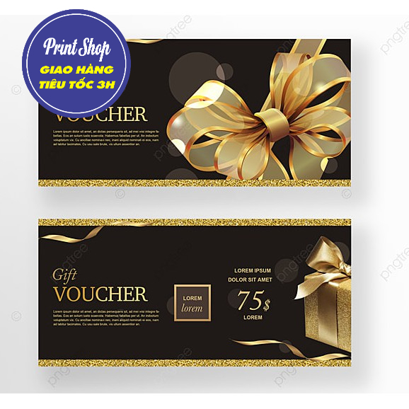 In Voucher Spa, thẻ quà tặng, thẻ khuyến mãi. voucher khuyến mãi
