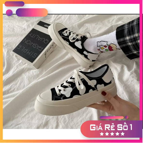 Giày Thể thao  hình bò sữa gót chân