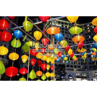 Đèn lồng hội an size 30cm trang trí lễ hội, nhà, festival, tết, đường phố...