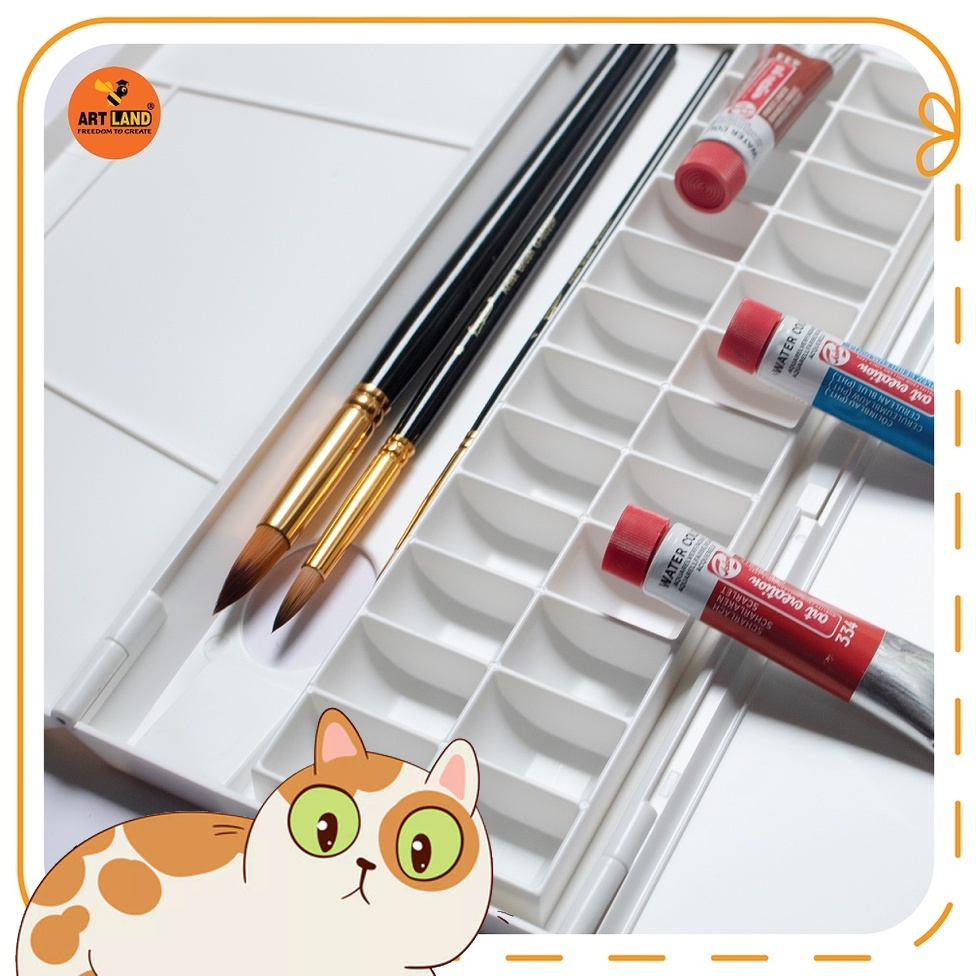 Bảng Palette đôi Marie's Khay Pha màu Đính Kèm 24 Pan Màu đẹp không tì vết