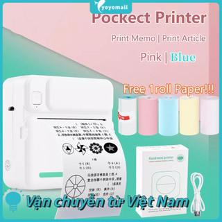 【Vận chuyển từ Việt Nam】Máy In Nhiệt Mini Bỏ Túi 57Mm Kết Nối Bluetooth Android IOS