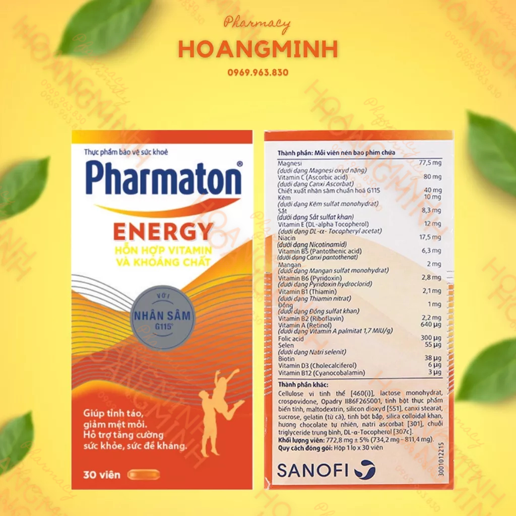 PHARMATON ENERGY và ESSENTIAL Tổng Hợp Vitamin Và Khoáng Chất