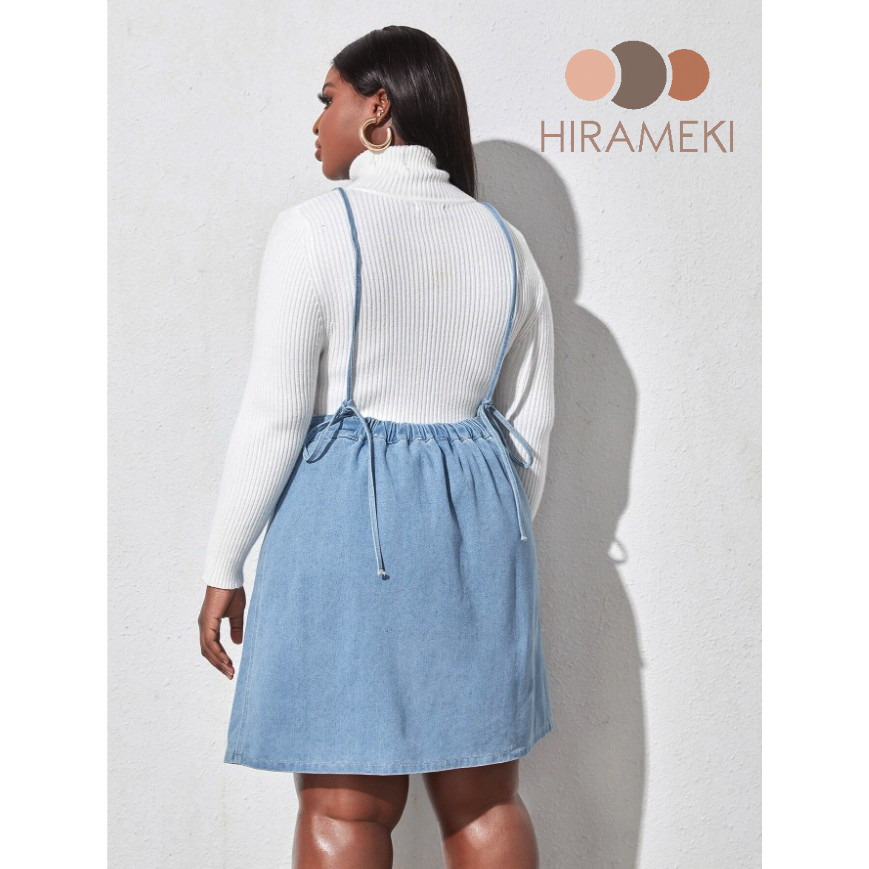 YẾM DENIM LƯNG THUN  BIGSIZE 75-110KG - D124