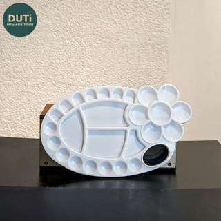 Khay pha màu nhiều ngăn tiện lợi bầu dục hoa - Họa cụ DUTi