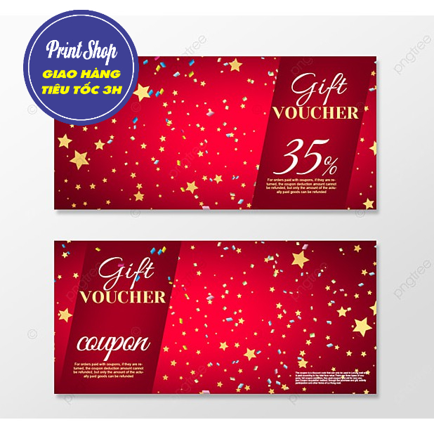 In Voucher Spa, thẻ quà tặng, thẻ khuyến mãi. voucher khuyến mãi