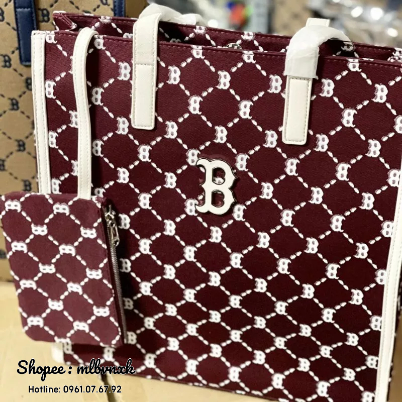 ẢNH THẬT / TQXK / MÀU MỚI - Túi MLB Tote Diamond Dáng Đứng - HÀNG XUẤT DƯ FULLTAG