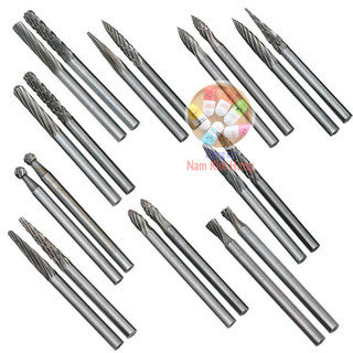 Bộ 20 mũi khắc, mài, làm lũa Vonfram cao cấp 3x3mm