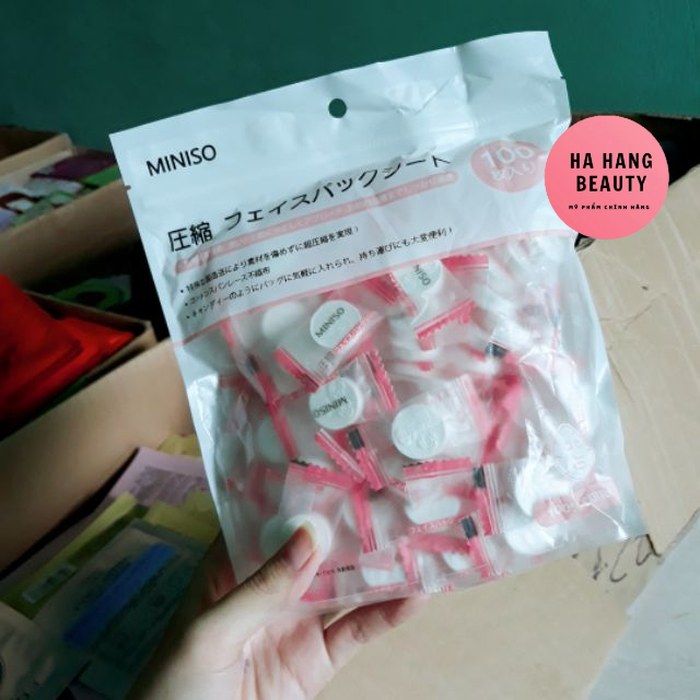 10 viên mask nén Miniso Nhật Bản