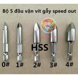 Bộ 5 đầu vặn vít gẫy speed out
