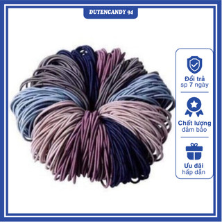 Sét 100 chun buộc tóc - thun buộc tóc hàn quốc đủ màu