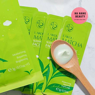 Lẻ 01 gói mặt nạ ngủ matcha Laikou