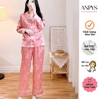 Bộ mặc nhà, pijama  ANPYS  lụa gấm freesize 45-55kg