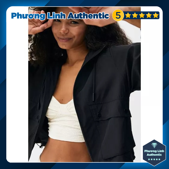 Áo khoác gió chất nhẹ có mũ, đai eo điều chỉnh Pull&Bear Auth New Tag có sẵn 8715/202 8715202