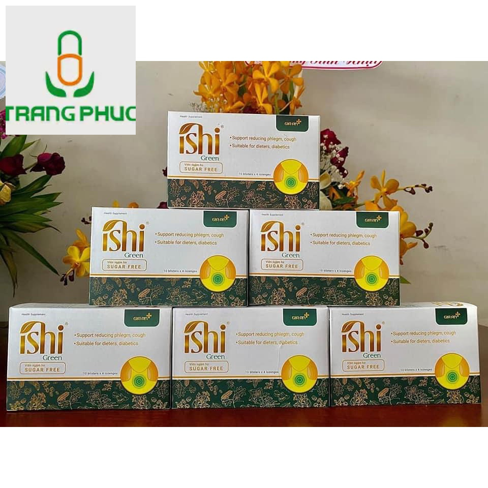 Viên ngậm Ishi Green (hộp 10 vỉ) Giảm ho, long đàm - Vị thơm ngon - Vỉ 4 viên