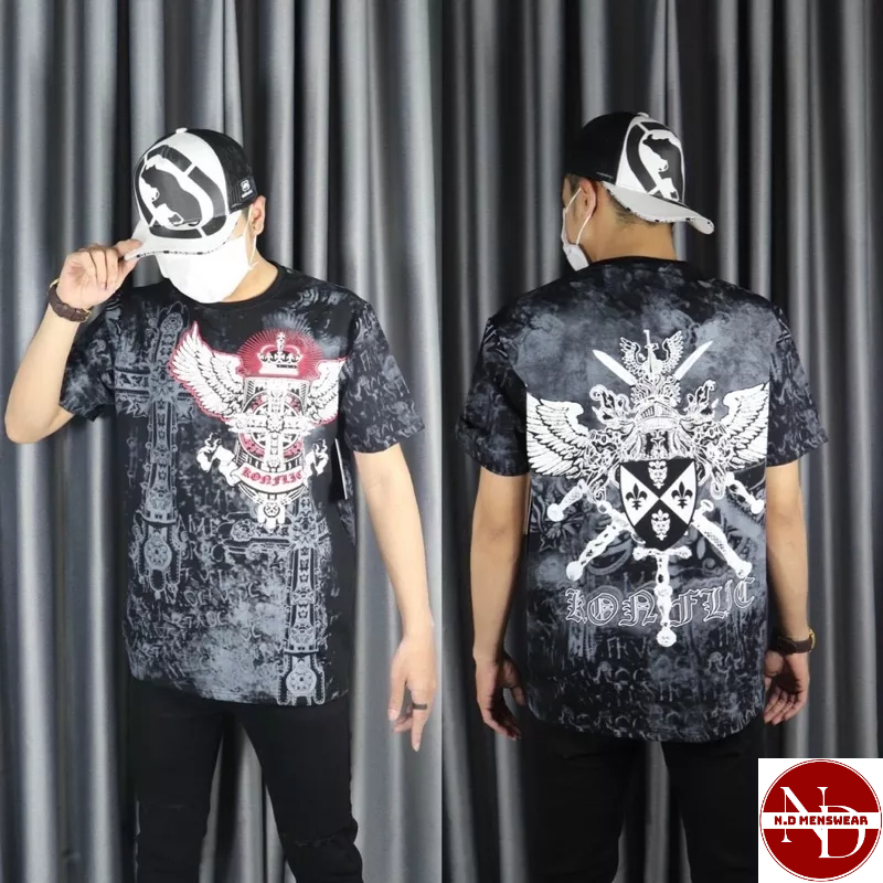 ÁO THUN NAM CỔ TRÒN HOẠ TIẾT - N.D MENSWEAR