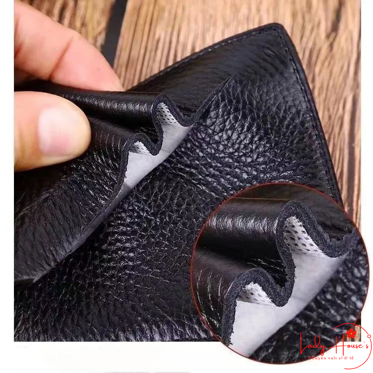 Ví Nam Da Bò Thật Dáng Đứng Vân Hạt Mềm Cao Cấp Sang Trọng 2 Màu Đen - Nâu Y Hình _ HÀNG MỚI VỀ