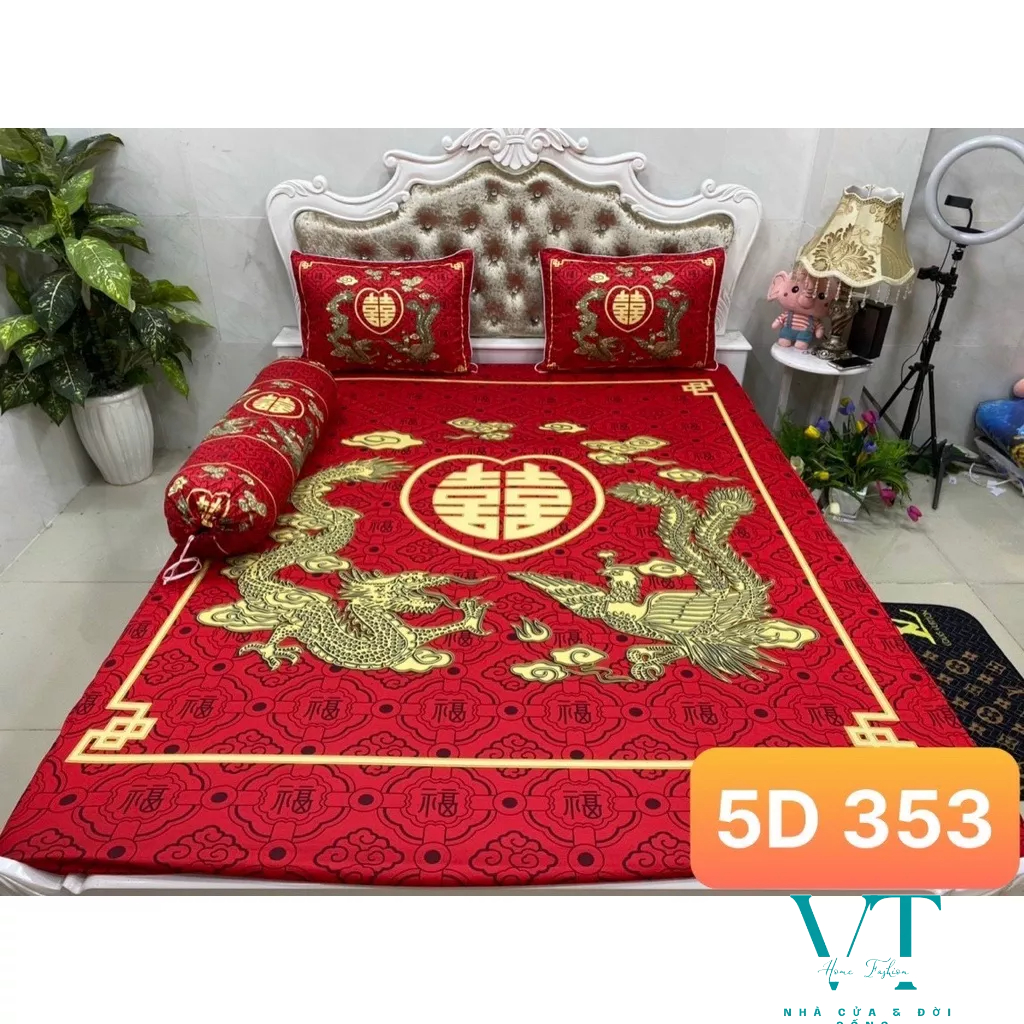 Bộ Drap Thun Ý 5D cho Ngày Cưới