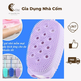 Bông tắm silicon🍁freeship🍁tạo bọt 2 mặt siêu mềm hình chuột - bông tắm chuột