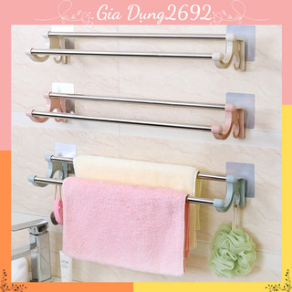 Móc treo khăn nhà tắm dán tường nhà bếp không cần khoan vít làm bằng inox sang trọng
