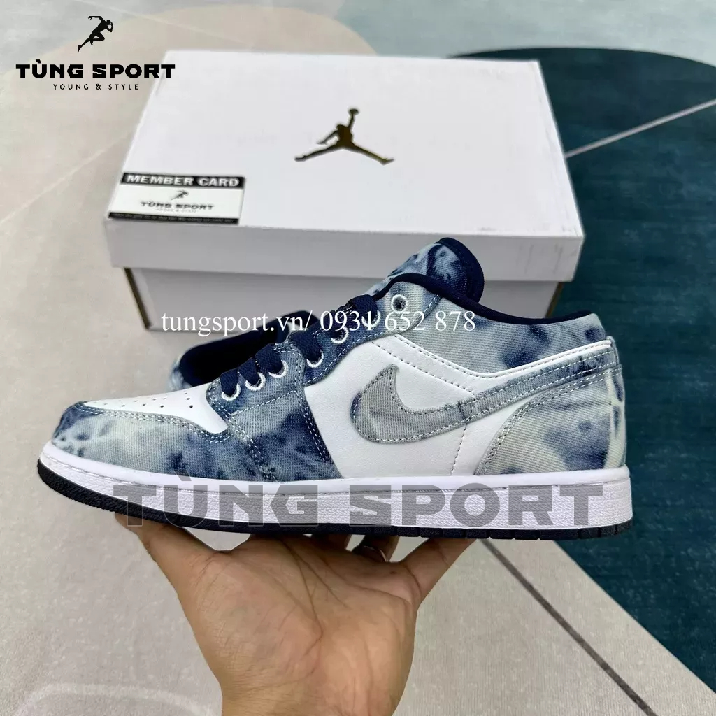 Giày Sneakers Air Jordan 1 Low Whashed Denim - BestQuality
