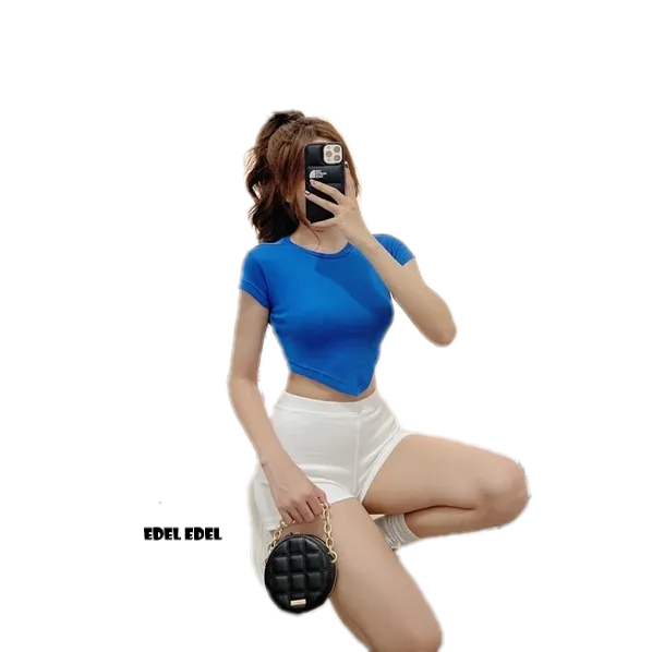 Áo thun gân khoét 2 bên eo