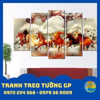 tranh treo tường giả ngọc 3D/Gỗ Hàn Quốc phủ Melalin chịu nước, chống muối mọt/ Khổ ngang 2m