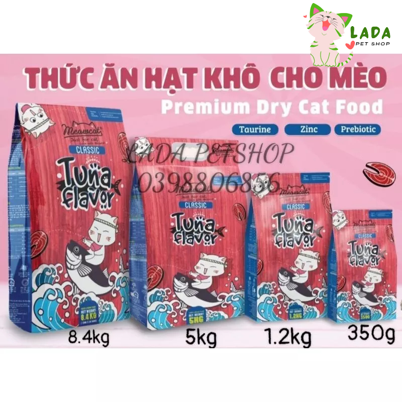 Hạt thức ăn khô Meowcat cho mèo mọi lứa tuổi gói 1.2kg