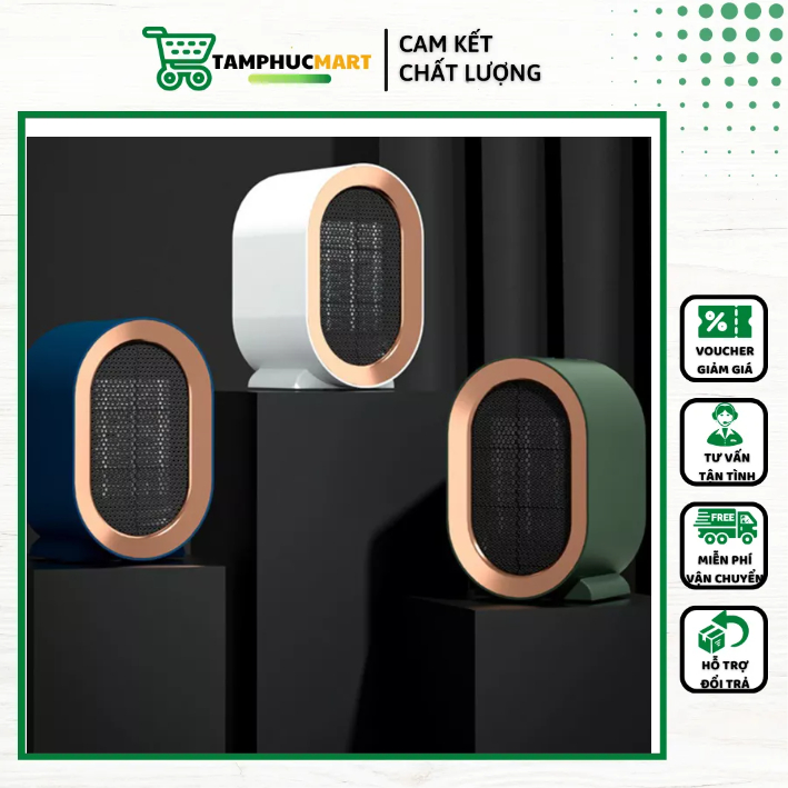 Quạt sưởi gốm mini Wusuri hai chế độ sưởi, làm ấm tức thì phiên bản mới nhất 2022 bao gồm sưởi ấm và gió mát tiện lợi