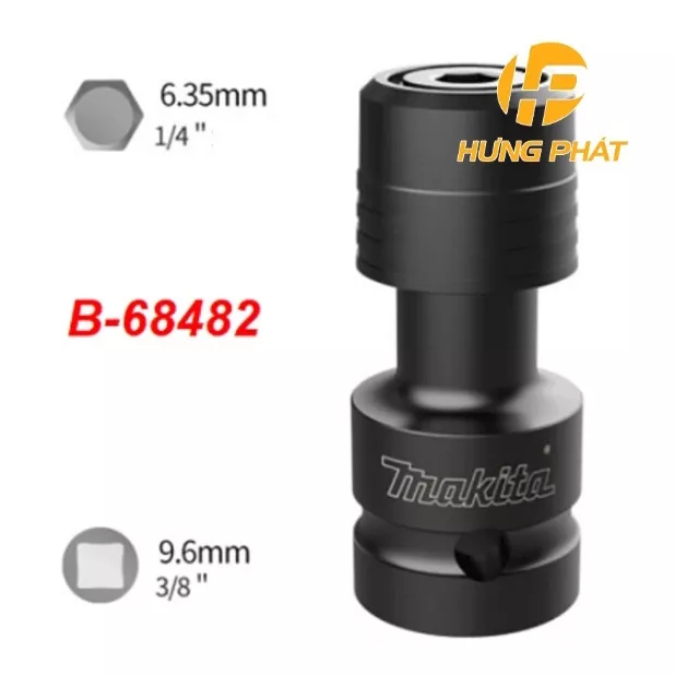 Đầu chuyển đổi bulong sang vặn vít Makita B-68476 - B-68482 (Bulong 1/2&quot; , 3/8&quot; Sang Vặn Vít 1/4&quot; - 6.35mm)