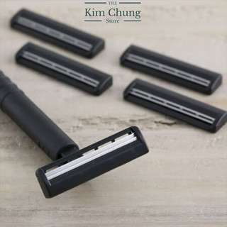 Set dao cạo râu 2 lưỡi kép KAI 1 thân, 5 lưỡi hàng Nhật