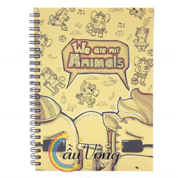 Sổ Tay Lò Xo 160 Trang Khai Trí Stationery Animal Fun M