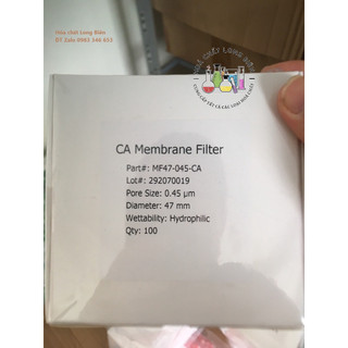 Màng lọc màng lọc cellulose acetate ca, lỗ lọc 0.22 µm, ø 47mm, 100 cái/hộp