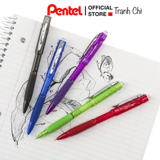 Bút chì kim bấm tự đông pentel twist erase qe205 ngòi 0.5mm | kết cấu vỏ chắc chắn