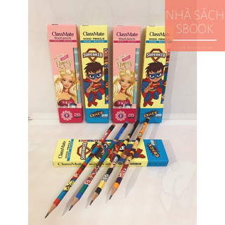 Bút chì gỗ 2b hình siêu nhân , công chúa