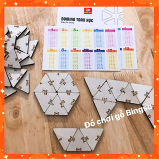 Đồ chơi gỗ Domino Toán Học Bảng cửu chương cho bé